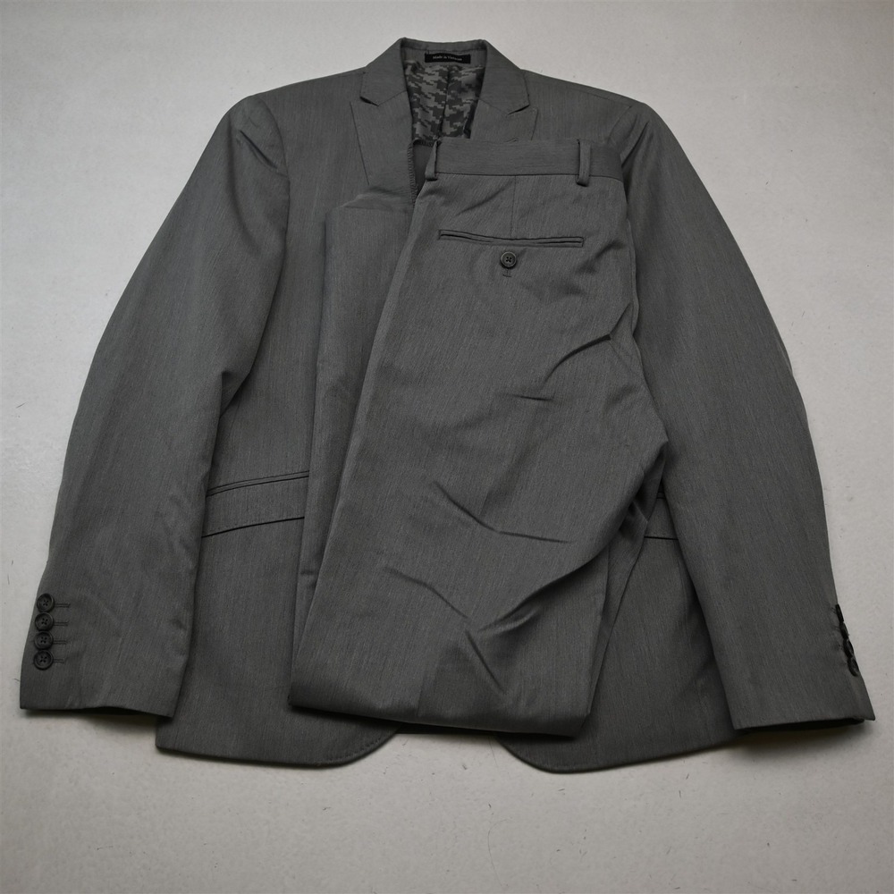 Egara 36S 30x32 Gray Extreme Slim Mens Jacket Pants Suit